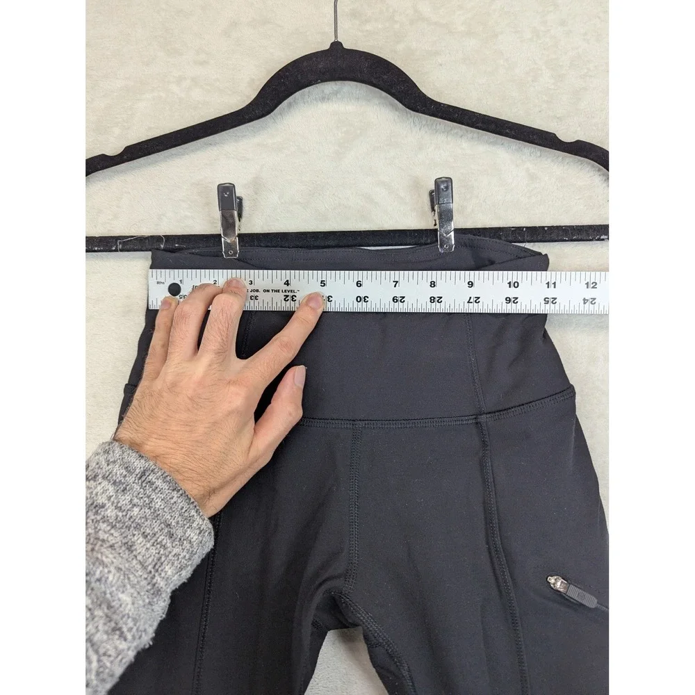 Lululemon Womens Pants Size 2 Black Straight Leg Zip Pockets Stretch Athleisure